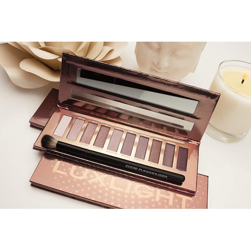  EDDIE FUNKHOUSER Luxlight Professional Eyeshadow Palette - 10 Nude and Neutral Shimmer Shades, Highly Pigmented, Highly Blendable Formula for Dramatic Long Lasting Effects