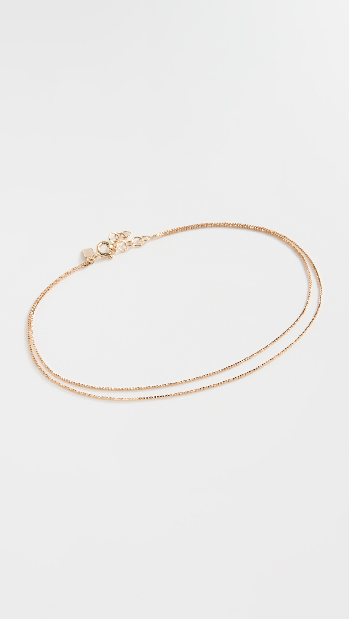 EF Collection 14k Double Strand Liquid Gold Anklet