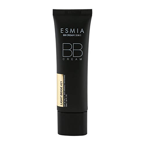  ESMIA BB Cream, SPF38/PA +++, Lightweight, Hydrating Tinted Moisturizing BB Cream for All Skin Types, Multi-Function Anti-Aging Makeup Foundation for Light to Dark Skin Tones (Ligh