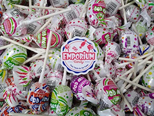 Emporium Candy Charms Blow Pops - Delicious Assorted Lollipops Watermelon Strawberry Cherry Grape Sour Apple - 2 lbs Bulk Candy with Refrigerator Magnet