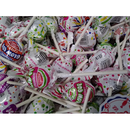  Emporium Candy Charms Blow Pops - Delicious Assorted Lollipops Watermelon Strawberry Cherry Grape Sour Apple - 2 lbs Bulk Candy with Refrigerator Magnet