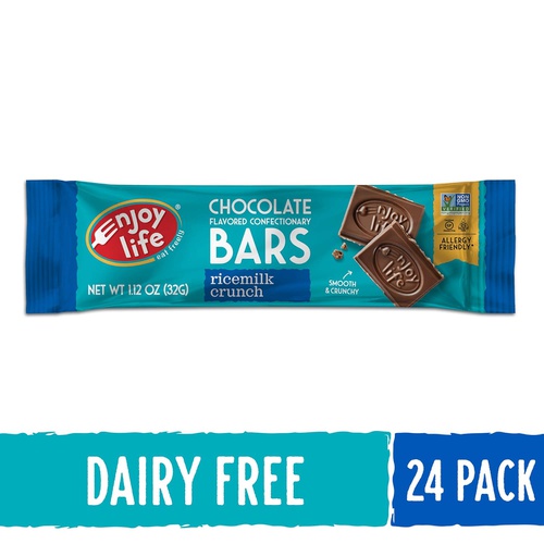  Enjoy Life Foods Enjoy Life Dairy Free Chocolate Bars, Soy Free, Nut Free, Gluten Free, Non GMO, Ricemilk Crunch, 2 Boxes of 12 Bars (24 Total Bars)
