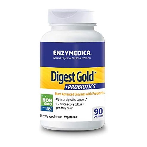  Enzymedica Digest Gold + Probiotics, 2-in-1 Advanced Formula, Supports Healthy Gut with 9 Different Probiotic Strains, Improves Digestion, 90 Capsules