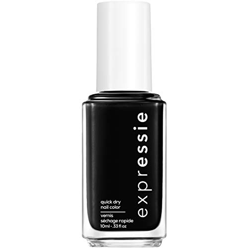  essie expressie Quick-Dry Nail Polish, Black 380 Now Or Never, 0.33 Ounces
