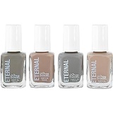 Eternal 4 Collection  Set of 4 Nail Polish: Long Lasting, Mirror Shine, Quick Dry, Neutral Colors (Nude Gray)