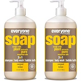 Everyone 3-in-1 Soap: Shampoo, Body Wash, & Bubble Bath, Coconut and Lemon, 32 Ounce, 2 Count