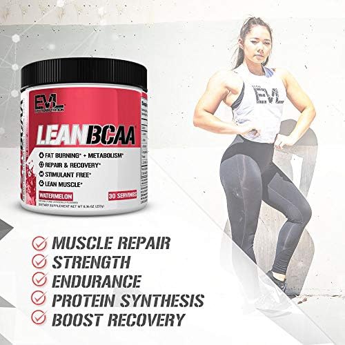 Evlution Stimulant Free Lean BCAA Powder Nutrition BCAAs Amino Acids Powder with CLA Carnitine and 2:1:1 Branched Chain Amino Acids Supports Muscle Recovery Fat Burn and Metabolism