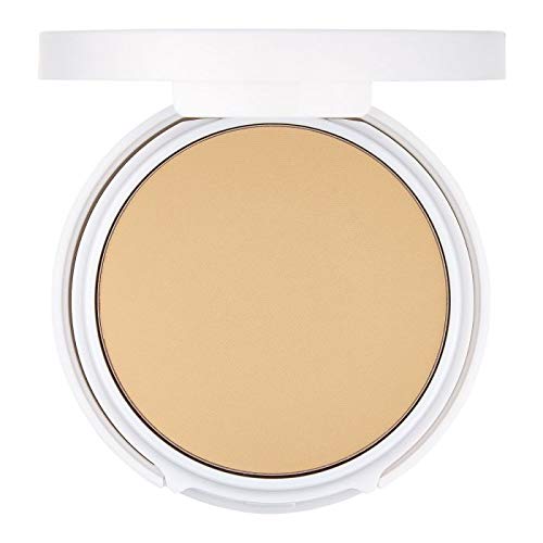  Flower Beauty Light Illusion Perfecting Powder - Pressed Powder Face Makeup, Buildable Medium Coverage with Blurring Pigments, Includes Mirror & Sponge (Beige)