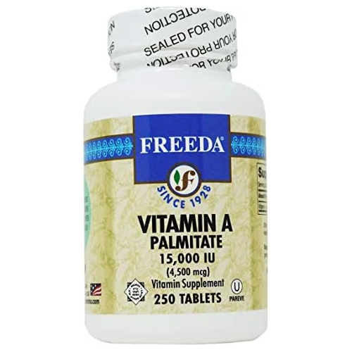  Freeda Kosher Vitamin A Palmitate - Retinyl Palmitate Pure Vitamin A 15,000 IU - Vitamin A Supplement to Support Eye, Vision & Immune Health - Vit A Vitamin Supplements - Vitamina