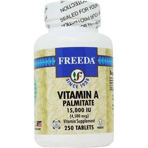  Freeda Kosher Vitamin A Palmitate - Retinyl Palmitate Pure Vitamin A 15,000 IU - Vitamin A Supplement to Support Eye, Vision & Immune Health - Vit A Vitamin Supplements - Vitamina