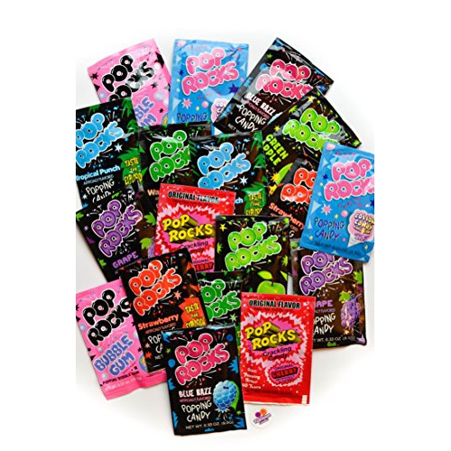  Fidelium Candies Pop Rocks Candy Ultimate 9 Flavor Assortment Bulk - Strawberry, Cherry, Tropical Punch, Watermelon, Blue Raspberry, Bubble Gum, Cotton Candy, Grape, Green Apple 18 Packs Total With