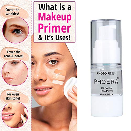  PHOERA Makeup Primer,Firstfly Long Lasting Isolated Hydrating Makeup Base Face Primer CosmeticBeauty Foundation Primers (18ML)