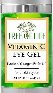 Flawless. Younger. Perfect. Vitamin C Eye Moisturizer Gel for Face and Skin