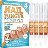 Freedom Goods Nail Fungus Treatment for Toenail (4 Pack), Extra Strength Toenail Fungus Treatment Pens, Toenail Fungus Medication (Antifungal Nail Treatment) - Toenail Fungus Treatment Pen with