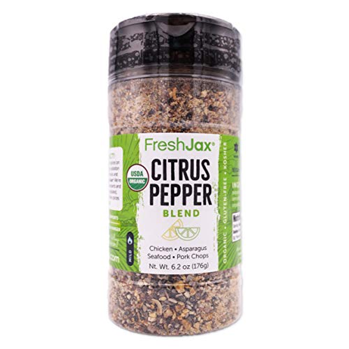 FreshJax Premium Gourmet Organic Spice Blends (Citrus Pepper: Organic Herb & Citrus Seasoning)