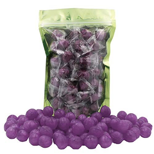 Fruidles Sour Fruit Flavored Balls, Hard Candy Balls, Kosher, Individually Wrapped (Grape, 8oz Bag)