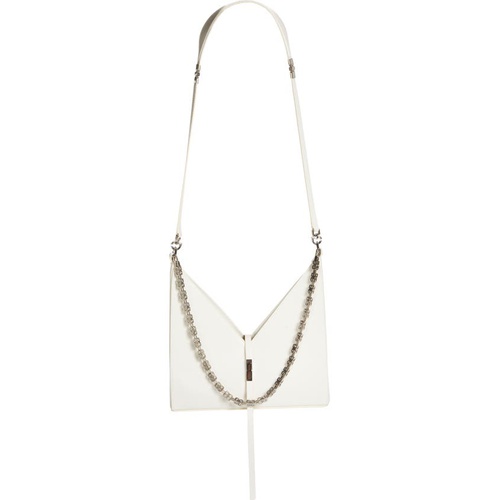 지방시 Givenchy Small Cutout Chain Strap Leather Crossbody Bag_IVORY