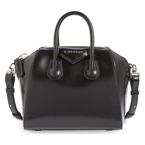 지방시 Givenchy Mini Antigona Box Leather Satchel_BLACK