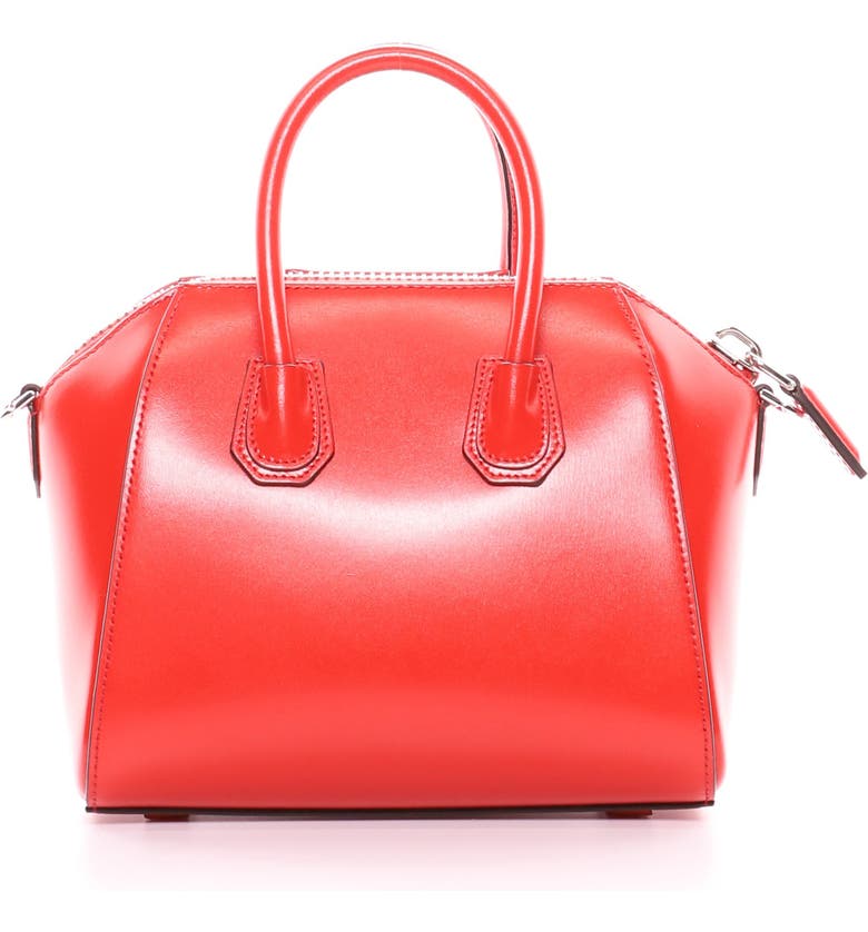 지방시 Givenchy Mini Antigona Box Leather Satchel_RED