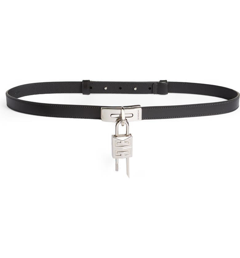 Givenchy 4G Lock Leather Belt_001-BLACK