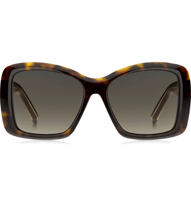 Givenchy 57mm Gradient Square Sunglasses_DARK HAVANA/ BROWN Gradient