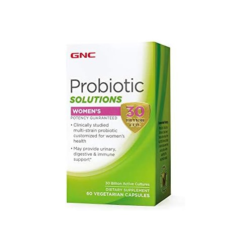  GNC Probiotic Solutions Womens Clinically Studied Multi-Strain for Women, Supports Digestive and Immune Health, Vegetarian 30 Capsules