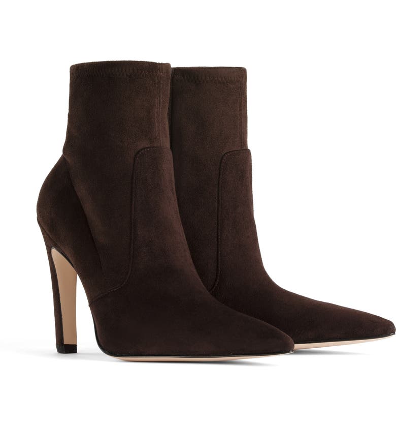 Good American The Icon Bootie_CHOCOLATE BROWN SUEDE