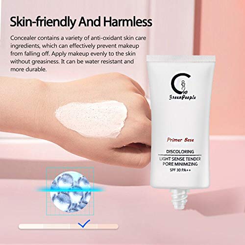  GPGP GREENPEOPLE Makeup Base Primer for Face, Blur + Pore Minimize+SPF 30 PA++, Shine Control Make Up Primer to Hide Wrinkles and Fine Lines - Cruelty Free Cosmetics, 1 Fl Oz