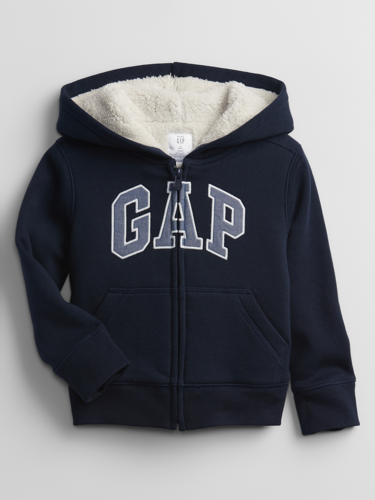 갭 babyGap Logo Sherpa-Lined Zip Hoodie