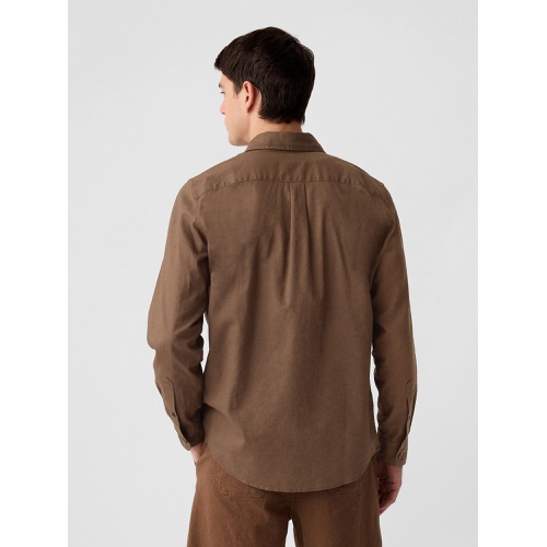 갭 Linen-Blend Shirt in Standard Fit