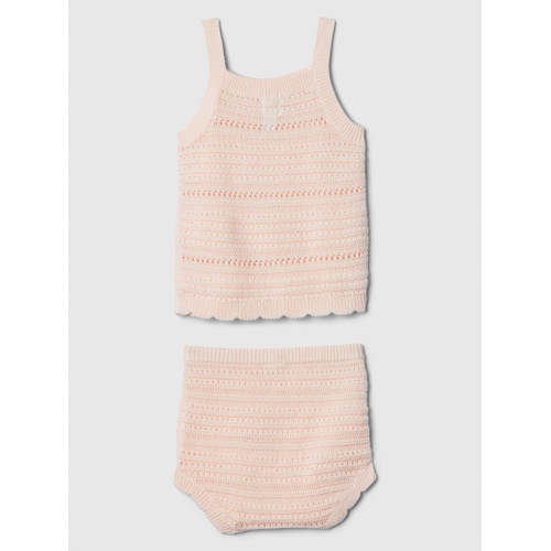 갭 Baby Crochet Two-Piece Outfit Set