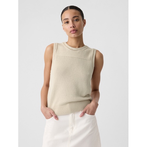 갭 Crochet High Neck Sweater Tank