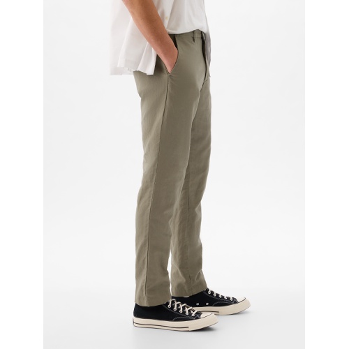 갭 Linen-Cotton Trousers in Slim Fit