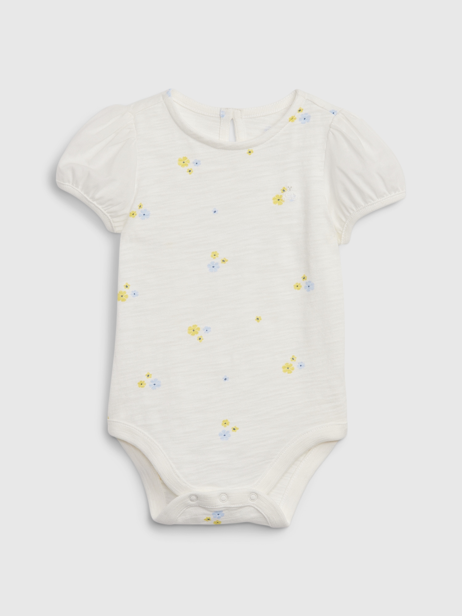 갭 Baby Puff Sleeve Floral Bodysuit