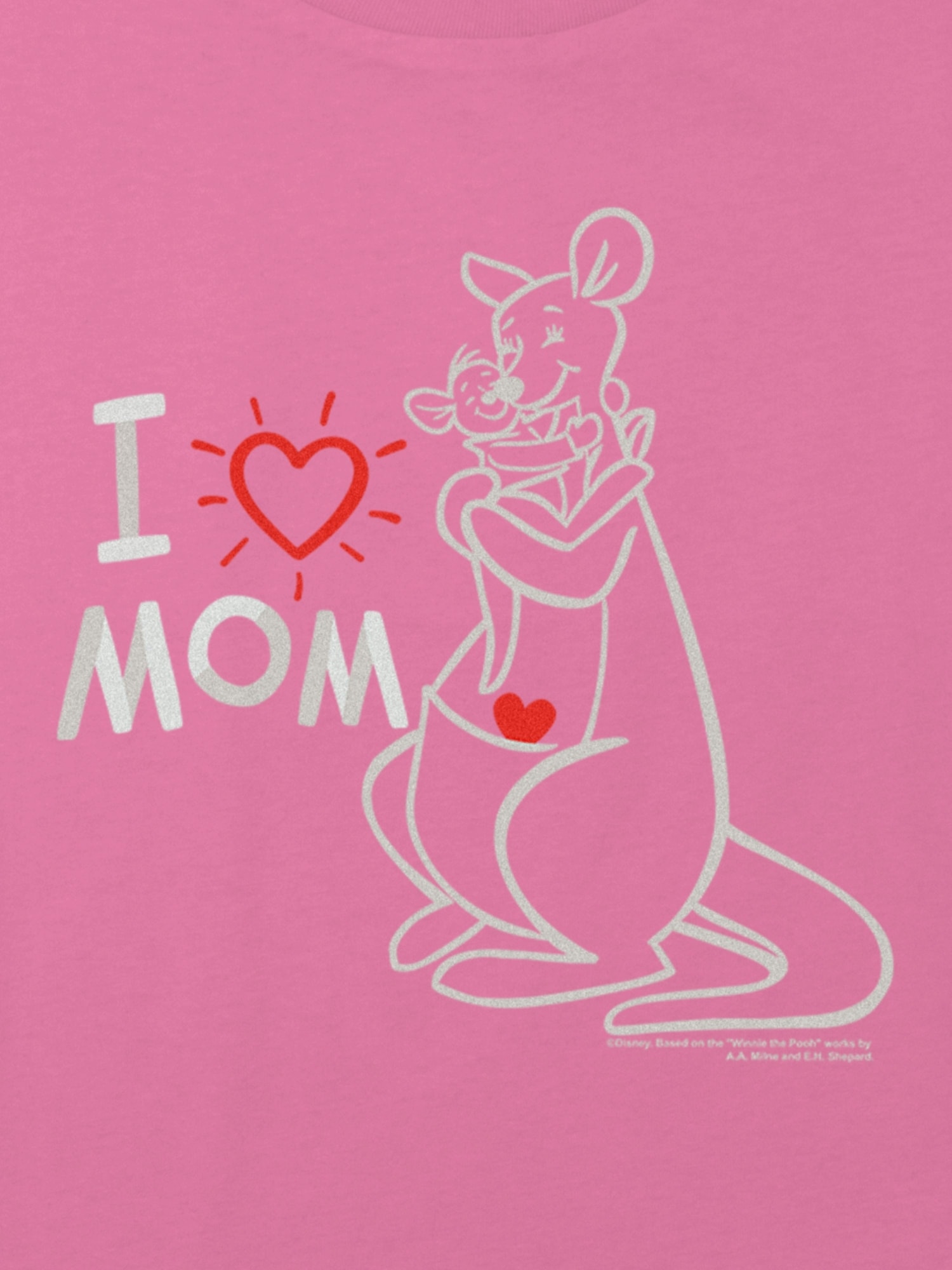 갭 Kids Winnie the Pooh I Love Mom Kanga and Roo Graphic Boxy Crop Tee
