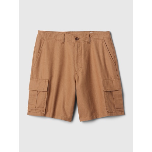 갭 8 Linen-Cotton Cargo Shorts