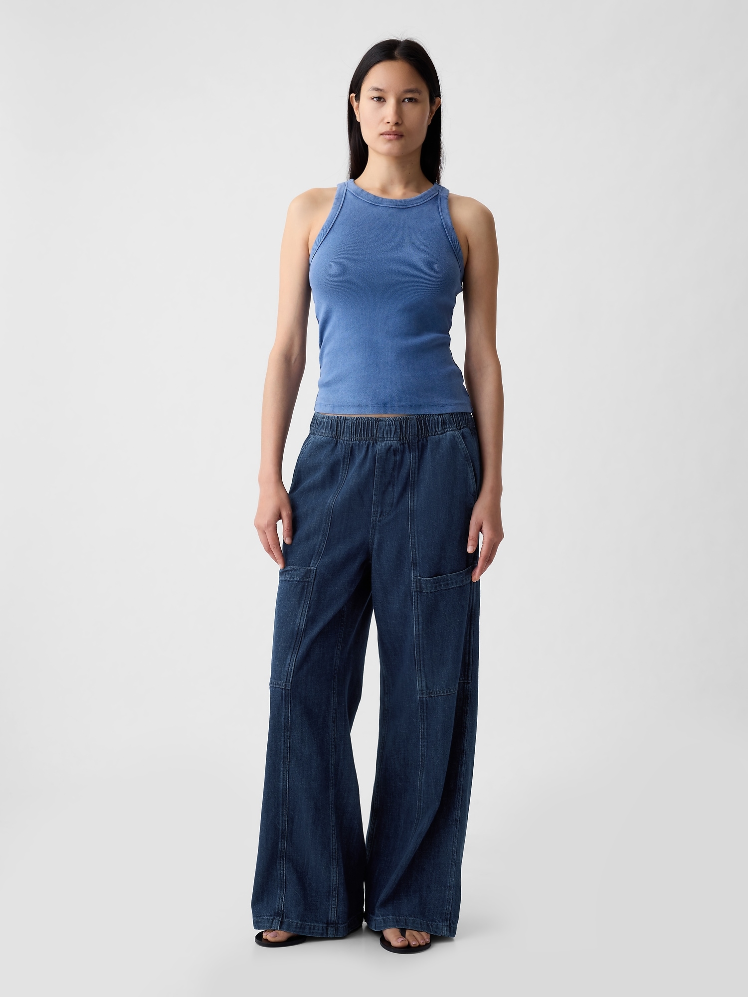 High Rise Utility Easy Jeans