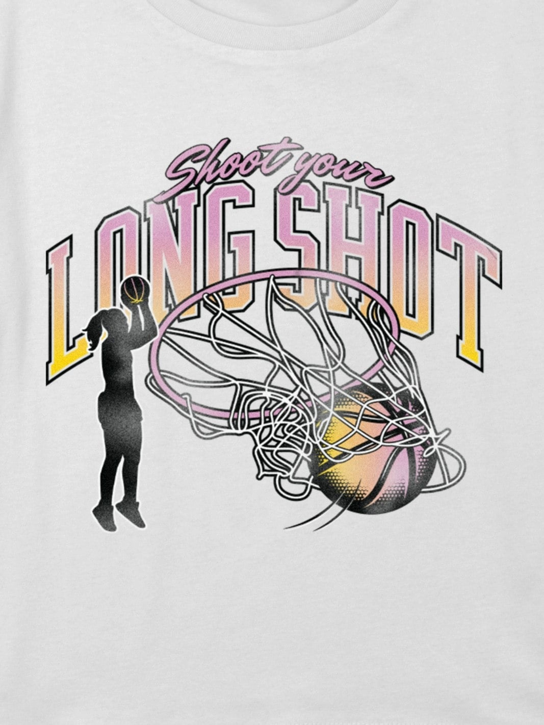 갭 Kids Basketball Long Shot Graphic Boxy Crop Tee