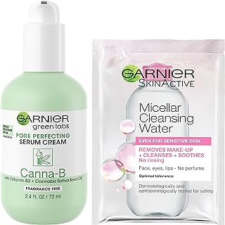 Garnier SkinActive Green Labs Canna-B Pore Perfecting Serum Cream, Fragrance Free, Green Labs CannaB Serum Cream, unscented, 1 Fl Oz