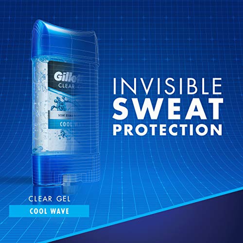  Gillette Antiperspirant Deodorant for Men, Hydra Clear Gel With Aloe, 3.8 Oz, Pack Of 3