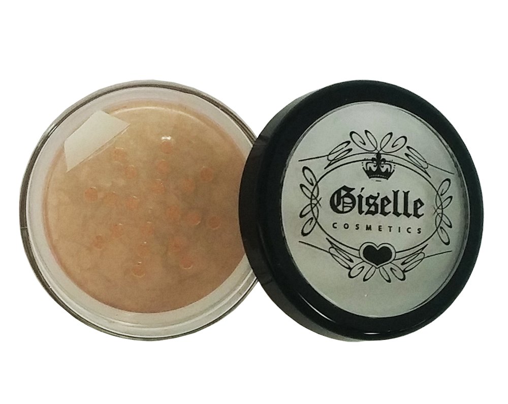  Giselle Cosmetics Face Powder Makeup | Girls Best Friend - Medium | Mineral Makeup Loose Powder, Pure, Non-Diluted Compact Powder Mineral Sunscreen Make Up Veil