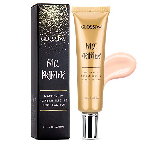  Glossiva Face Primer Matte - Big Pores Perfect Cover, Skin Flawless and Glowing, Long Lasting Makeups Staying- Nourishes & Moisturizes, Suitable for All Skin Types 35ml