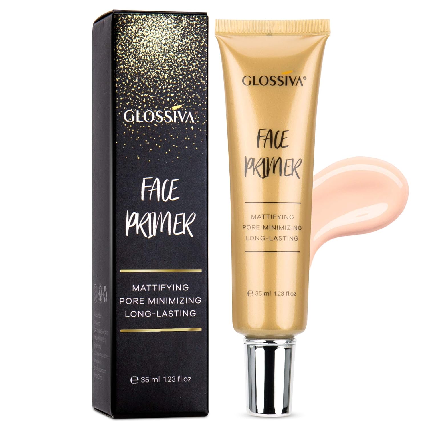  Glossiva Face Primer Matte - Big Pores Perfect Cover, Skin Flawless and Glowing, Long Lasting Makeups Staying- Nourishes & Moisturizes, Suitable for All Skin Types 35ml