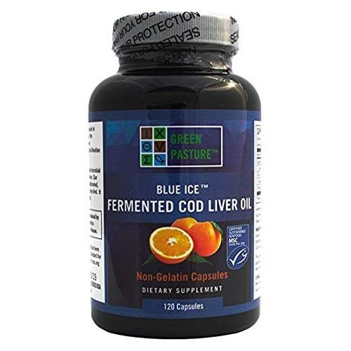  Green Pasture Fermented Cod Liver Oil Orange Flavor 120 Caps