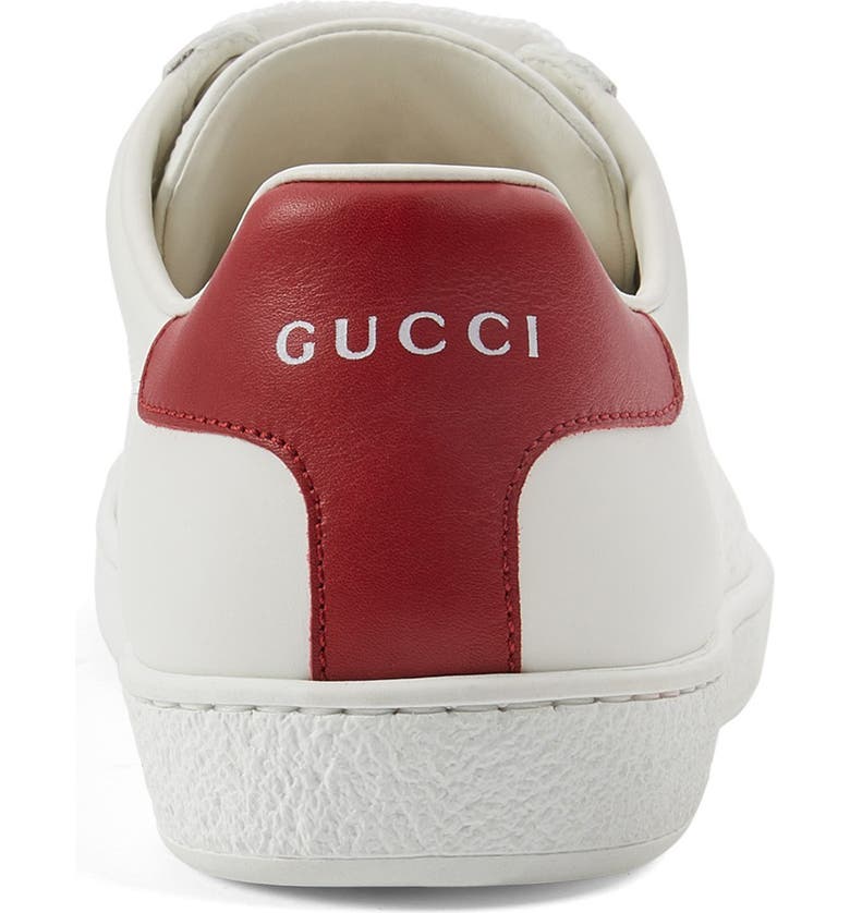 구찌 Gucci New Ace Perforated Logo Sneaker_WHITE/ RED