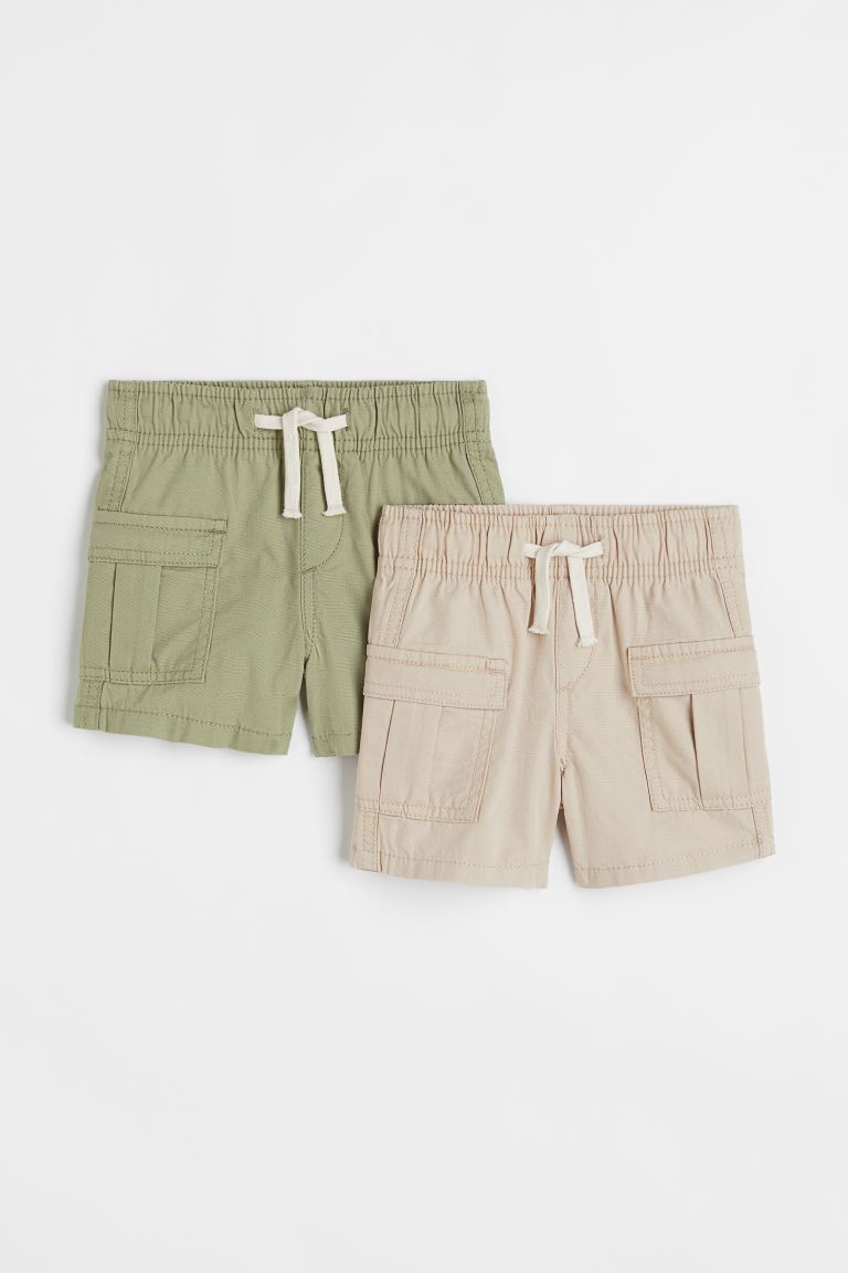 H&M 2-pack Cotton Cargo Shorts