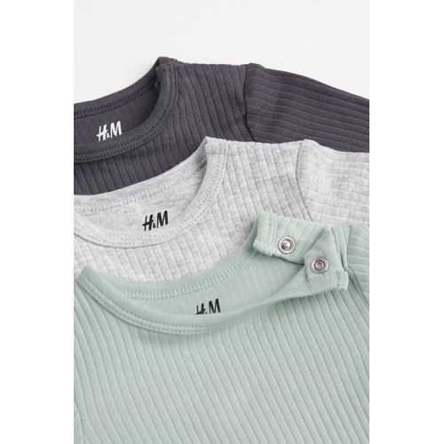 에이치앤엠 H&M 3-pack Ribbed Bodysuits