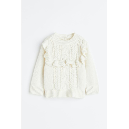 에이치앤엠 H&M Ruffle-trimmed Sweater
