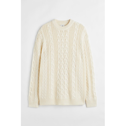 에이치앤엠 H&M Relaxed Fit Cable-knit Sweater