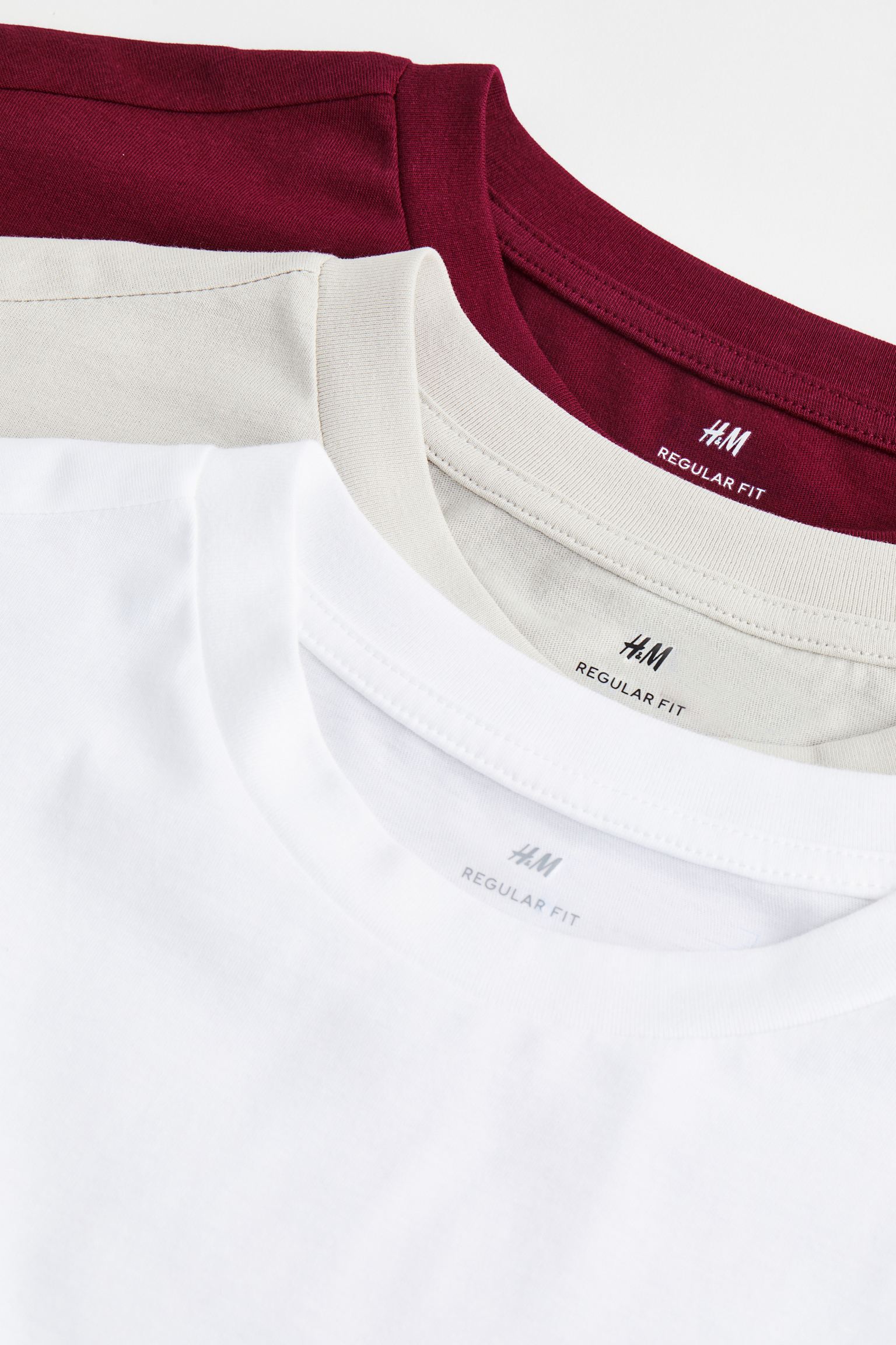 에이치앤엠 H&M 3-pack Regular Fit Jersey Shirts